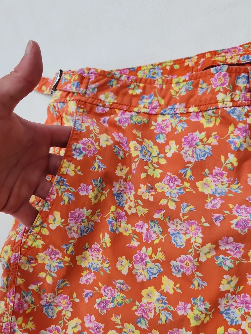 Polo Ralph Lauren Men’s Orange Floral Adjuster-Tab Shorts Size 30